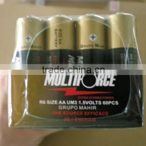PVC Jacket R20 Um-1 SIZE D 1.5V Dry Cells Battery Multiforce Carbon Zinc Battery thumbnail-2