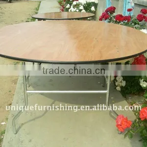 Used 150cm Wood Round Wedding Table For Rental thumbnail-1