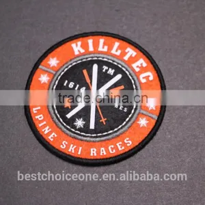 2016 Wholesale Cheap Custom Clothing Embroidered Woven Patch With Merrow Border thumbnail-5