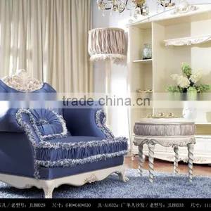 European Style Solid Wood Living Room Furniture Sofa Sets Tea Table thumbnail-2