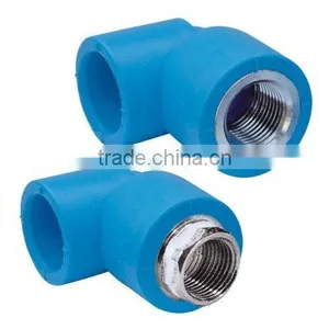 PE Pipe Fittings: Female Thread Elbow (Soc x Fipt With Brass Thread Insert) thumbnail-1