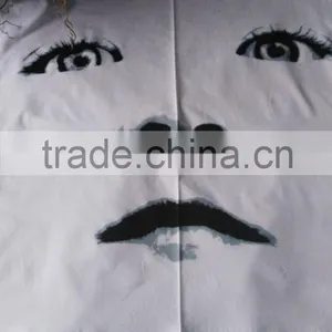 100% Cotton Water Print Touch Soft White Handkerchiefs thumbnail-1