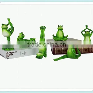 Resin Frog Statue Funny Yoga Frog Figurine for Home Decoration thumbnail-3