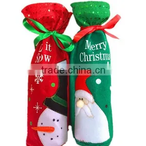 Santa Claus Sheath Gift Sheath CHAMPAGNE Sheath ,bottle Use Ather Christmas Sheath 13*32cm thumbnail-3