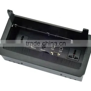Clamshell Desktop Power Data Outlets for Office Furniture System thumbnail-1