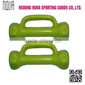 Color Vinyl Dumbbells With Handles thumbnail-1