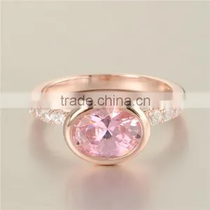 Gold Plated Single Stone 925 Silver Ring Designs With Gemstone thumbnail-2