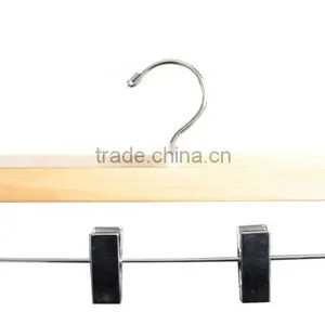 These HEAD Flat Wooden Pant/skirt Hangers Can be Used for Both Pants and Skirts. thumbnail-1
