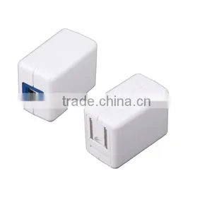 CE/FCC/RoHs Approved USA/EU Plug Rechargeable Mobile Phone Charger With Dual Usb 5v 1a/2.1a for Iphone and Tablet thumbnail-4