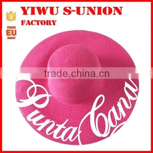 Wholesale Custom Printed Ladies Elegant Summer Beach Sombrero Big Brim Straw Hats thumbnail-2
