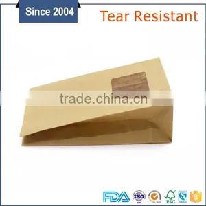 Regular Fast Food Pape Bag Brown Kraft Paper Bag With Clear Window thumbnail-6