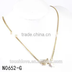 Wholesale Fashion Jewelry Gold Chain Stainless Steel Bear Pendant Necklaces thumbnail-1