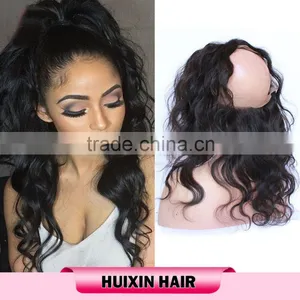 Natural Wave Peruvian Virgin Hair 360 Lace Frontal With Lace Band ,lace Frontal thumbnail-3