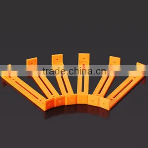 DIY Circular Hole Plastic Bar U Type Connecting Rod 1102, Orange Colour thumbnail-4