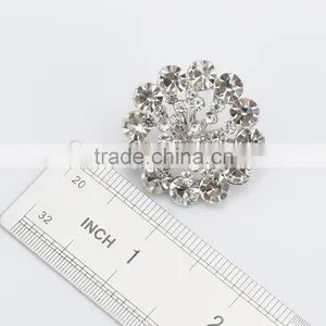 Rellecona Fashion Jewelry Flower Shape Stud Earring Inlaid CZ Gemstone in 18k White Gold Plated thumbnail-3