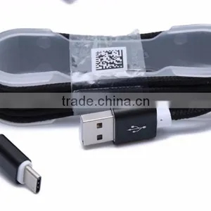 Metal Nylon Woven USB Cable With Blister for Type-C ZTE New Macbook thumbnail-5