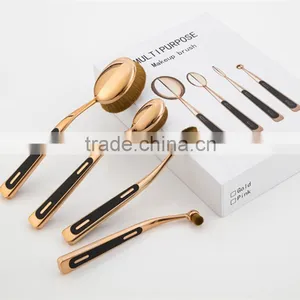 New Arrival 4pcs Oval Makeup Brush Set Christmas Gift for Girls thumbnail-6
