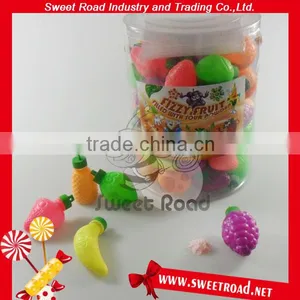 Sour Candy Fruity Powder in Fruit Shape Bottle thumbnail-1