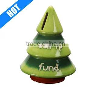 Green Color Glazed Hand Painted Ceramic Stopper for Piggy Bank thumbnail-1