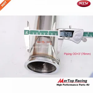 Mertop 3'' VW Golf GTi Jetta Audi A3 Turbo Catless Downpipe Exhaust 2.0T Decat Cat Delet thumbnail-3