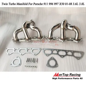 MerTop Race Twin Turbo Manifold для Po** 911 996 997 X50 01 - 08 3.6L 3.8L thumbnail-1
