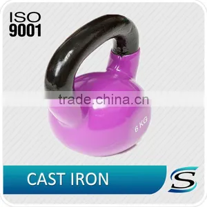 Rubber Coated Solid Cast Iron Kettlebells thumbnail-1