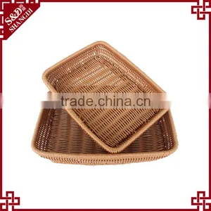 S&D Handmade Rattan Eco-friendly Effect Fruit Vegetable Display Rack Supermarket Basket thumbnail-5