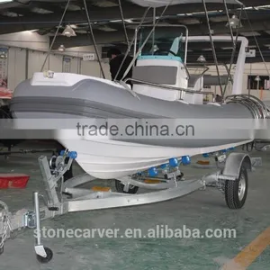 Rilaxy Factory Directly 5.2m 17ft Dual Layer Fiberglass Hull Rigid Inflatable Boat RIB520A thumbnail-2
