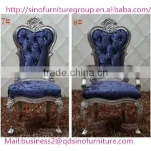 Modern Wood or Stainless Steel Framed Baroque Chair thumbnail-3