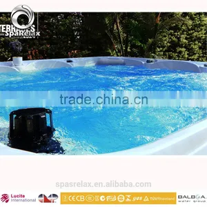 White Acrylic Whirlpool Massage Massage Type and Freestanding Installation Type Pop-up tv Outdoor Spa thumbnail-6