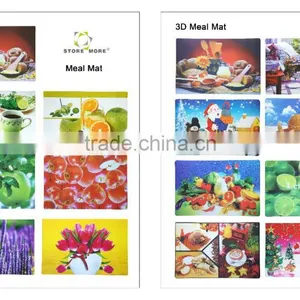 Wine and Fruits 3D Printting PP Washable Placemats thumbnail-3