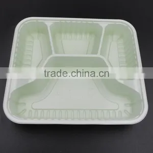 4-compartment Bento Lunch Box,Disposable Safe Plastic Food Container thumbnail-1