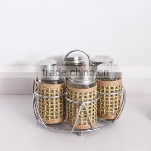 Custom Glass Salt and Pepper Shaker With S/s Coating thumbnail-2