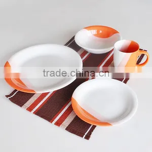 16pcs Two-tone Ceramic Dinnerware Set,stoneware Two-tone Dinner Set,16pcs Ceramic Dinnerware Set With Solid Colors thumbnail-4