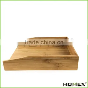 Natural Bamboo Office Stackable Desk Tray/ Letter Tray Homex-BSCI thumbnail-1