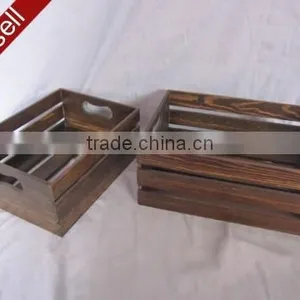 Gift Pine Wooden Crate Wood Fruit Vegetable Box thumbnail-1