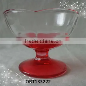 Color Spayed Flower Glass Candle Holder thumbnail-1