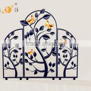 European Restaurant Bedroom Carved Hollow Metal Screen thumbnail-2