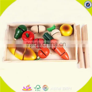 Wholesale Top Quality Wooden Fruit Cutting Toy, DIY Kids Wooden Vegetables Cutting Toy, Role Play Wooden Cutting Toy W10B099 thumbnail-1
