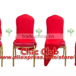 100 PCS Stretch Elastic Universal White Spande Wedding Chair Covers for Weddings Party Banquet Hotel Lycra Polyester Fabric thumbnail-6