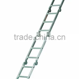 WR2397A-IGS Multi-Function Aluminium Ladder Folding Agility Ladder With Steel Platform Step Ladder thumbnail-2