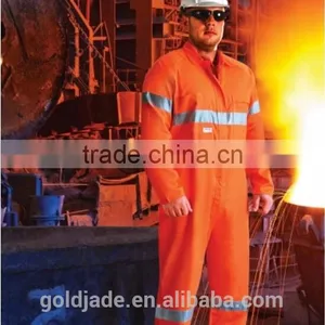 Customized Manufacture Fire Retardant Industrial Ultrasoft Workwear Uniform Reflective Tape Overalls thumbnail-1