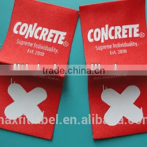High Quality Custom Mitre Fold Main Woven Label for Clothing thumbnail-3