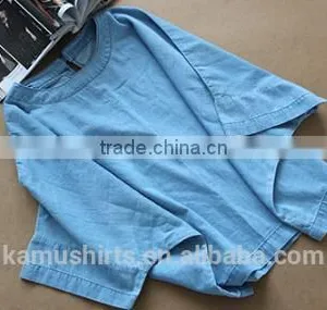 Fashion Lady Denim Tops Jean Blouse Shirts for Woman thumbnail-2