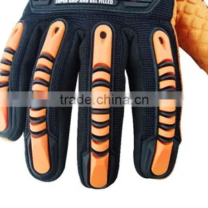 EN388 4131 Oilfield and Gas High Impact Safety Resistant Gloves Super Grip Oil Resistant Gloves Silicone Padded Palm Gloves thumbnail-6