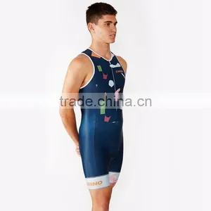 Sublimation Printing Lycra Triathlon Suit Sleeveless/sleeved, Comfortable and Quick Dry One Piece Triathlon Suit thumbnail-3