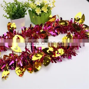 2017 Best Seling Colorful Leaves Machine Christmas Tree Decorations Tinsel Garland thumbnail-2
