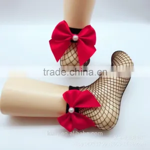 WS-20 2017 Bow Tie Harajuku Goth Punk Cool Female Hollow Fishnet Socks Dress Sexy Bowknot Fishnet Socks Women thumbnail-5