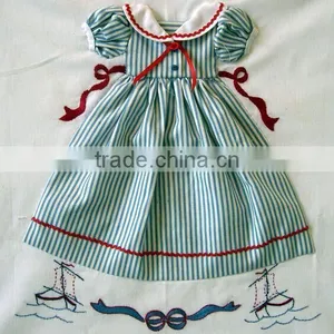 New Design Baby Girls Striped Short Sleeve Summer Dress thumbnail-1