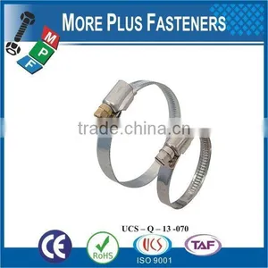 Made in Taiwan Stainless Steel Strong Stainless Steel Hose Clamps Flexible Hose Clamp Amercian Type thumbnail-3